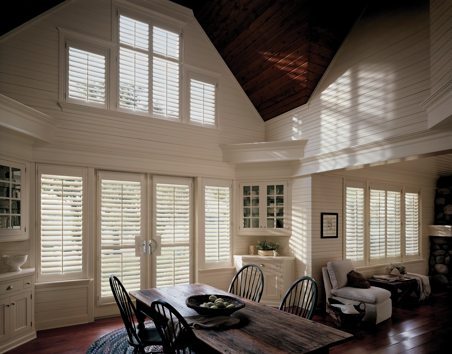 The natural wood in Heritance® Hardwood Shutters provides energy-efficient insulation for your windo
