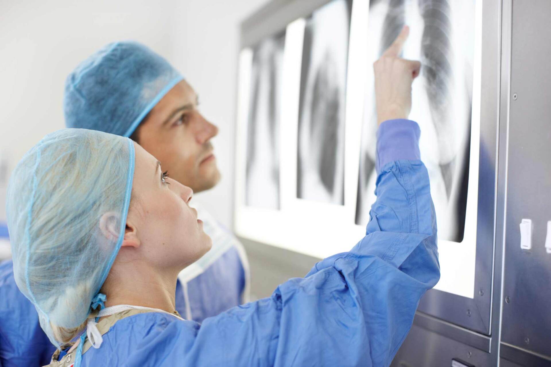 Doctor Discussing Chest X-rays — Lexington, NC — Lexington Family Physicians, P.A. Doctor Discussing Chest X-rays — Lexington, NC — Lexington Family Physicians, P.A.