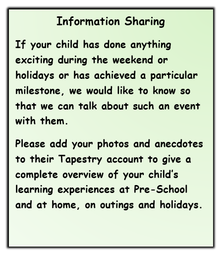 A piece of paper that says information sharing on it