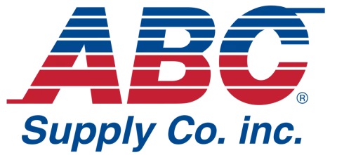 ABC Supply Co. Inc. logo in red and blue stripes