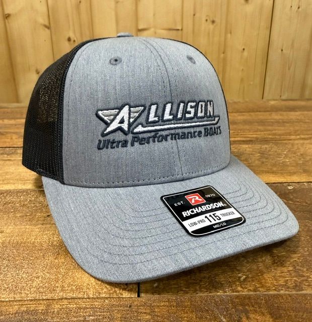 Gray Brushed Hat with Black Mesh Back #1215