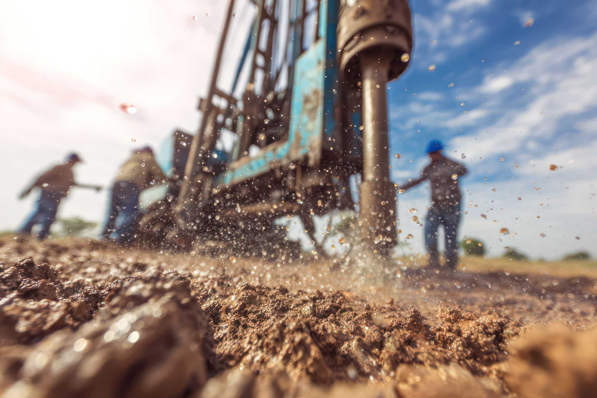 Water well drilling company working in a rural area.