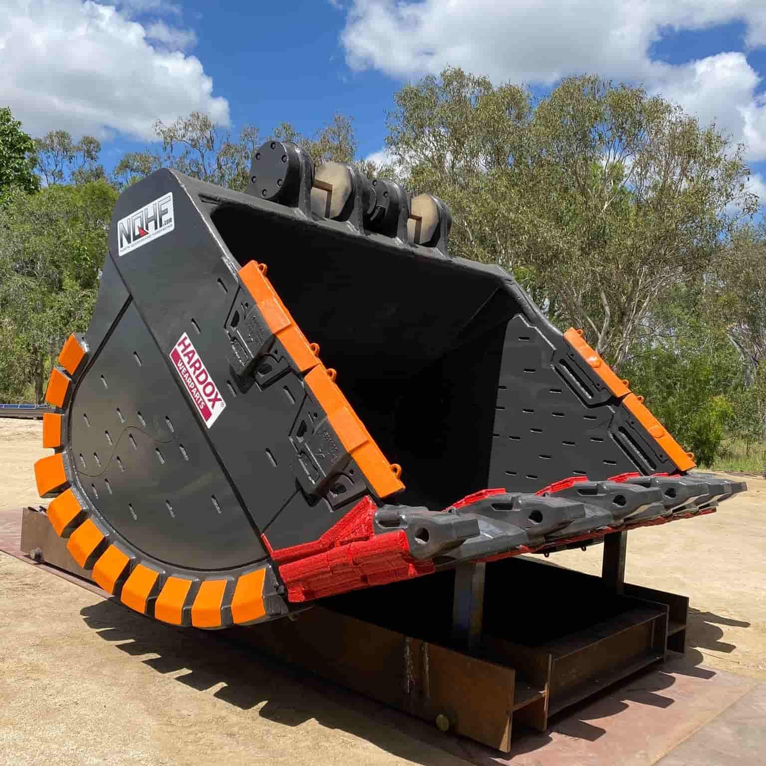 A large bucket with the word NQHF on it — North Queensland Hard Facing (NQHF) In Mount Isa, QLD