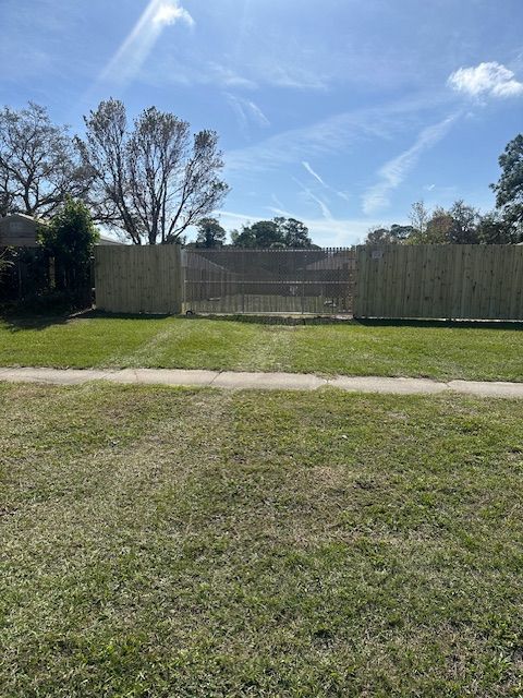 Custom wood fence