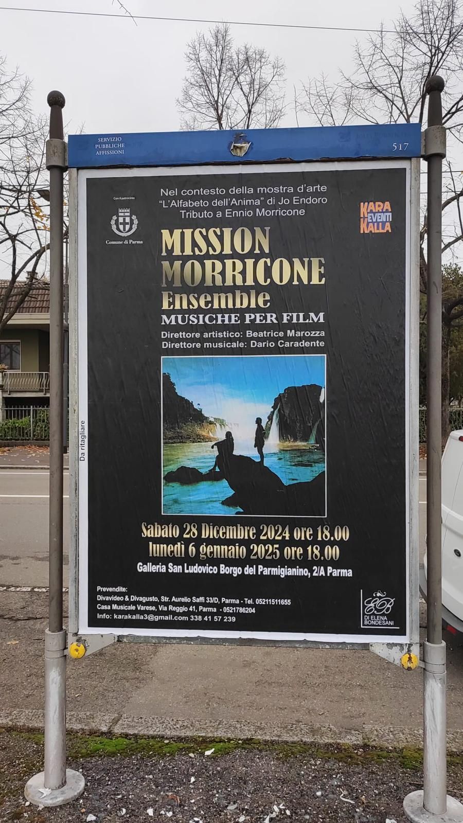 ennio Morricone, eventi, eventi musica, grafica per eventi, pannelli pubblicitari, gigantografie, comune di parma 