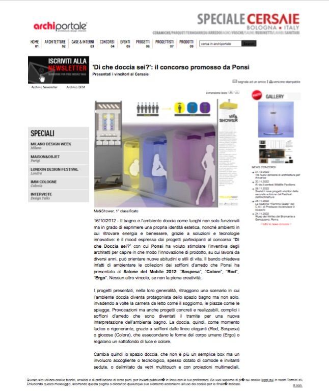 Archiportale 2024, archiportale,  arredo bagno,  pubblicazione  Designer Maurizio Domolato Melchiorre Salomone 