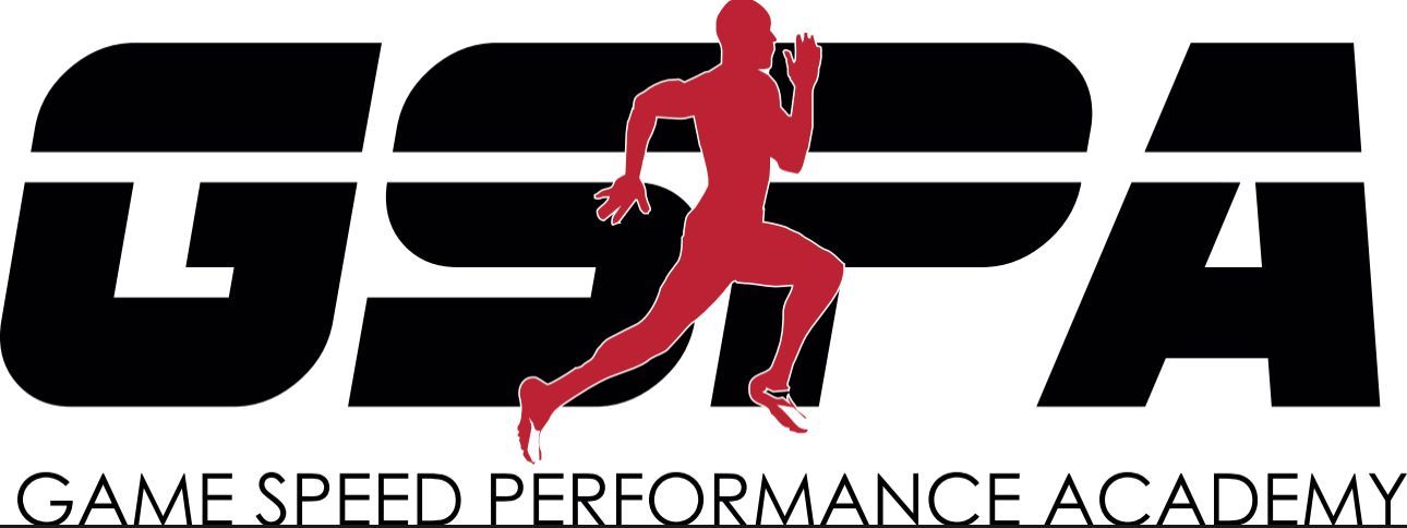 GSPA logo with a red running figure over black letters and the words &ldquo;Game Speed Performance Academy&rdquo;