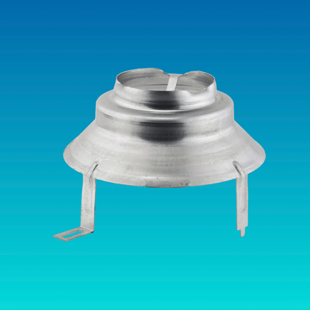 Water Heater Draft Hood on Blue Ombre Background
