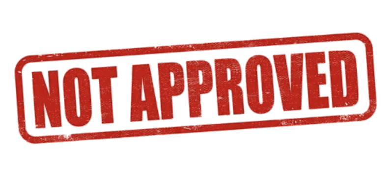 Not approved stamp