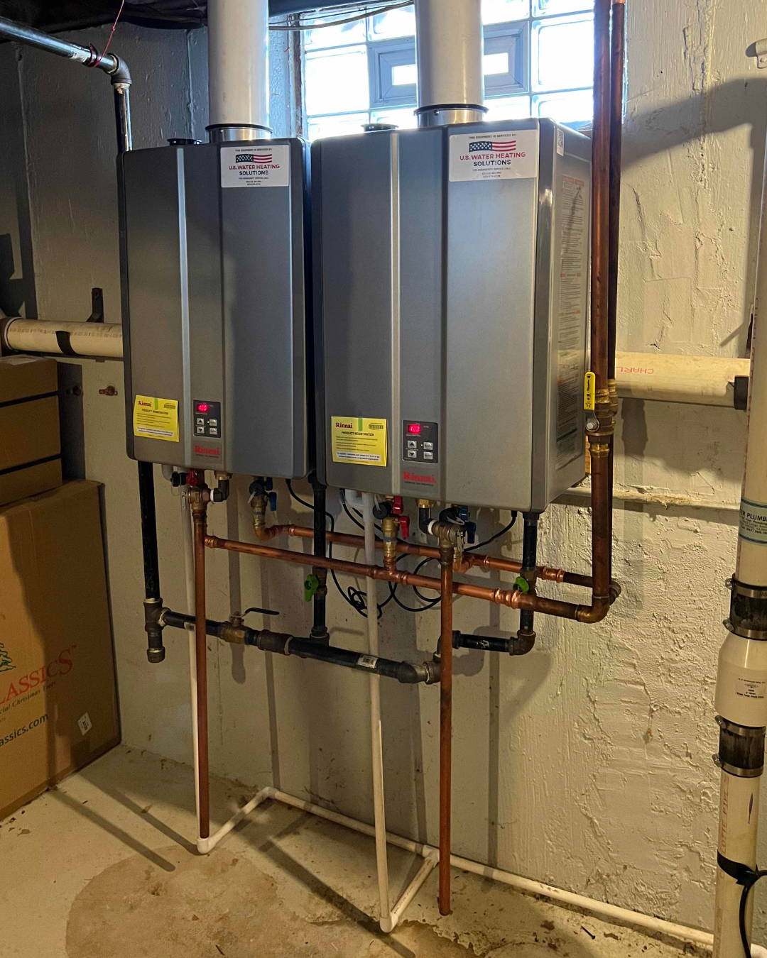 Rinnai Double Tankless Water Heater Installation in Illinois