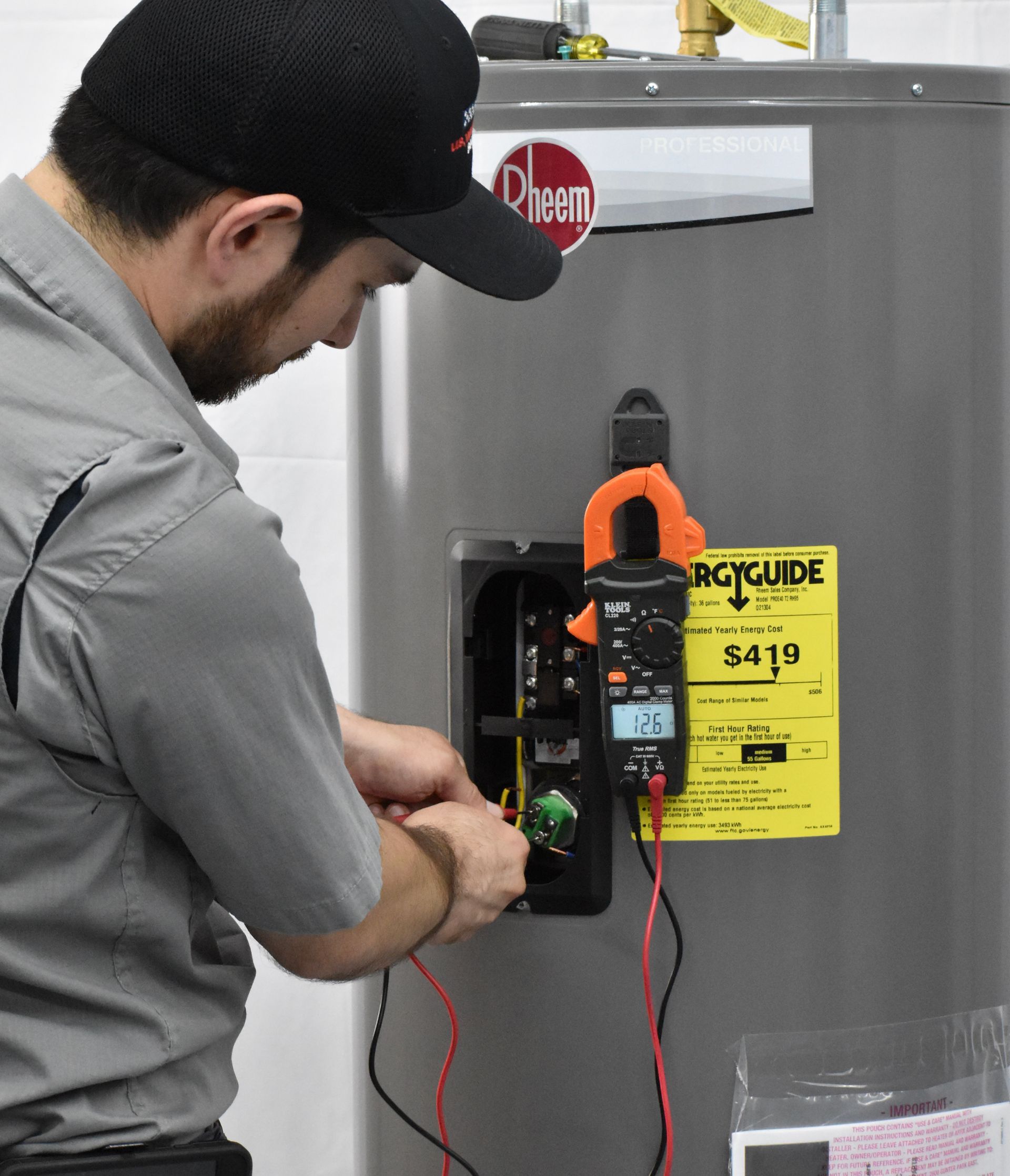 technician working on a residential unit