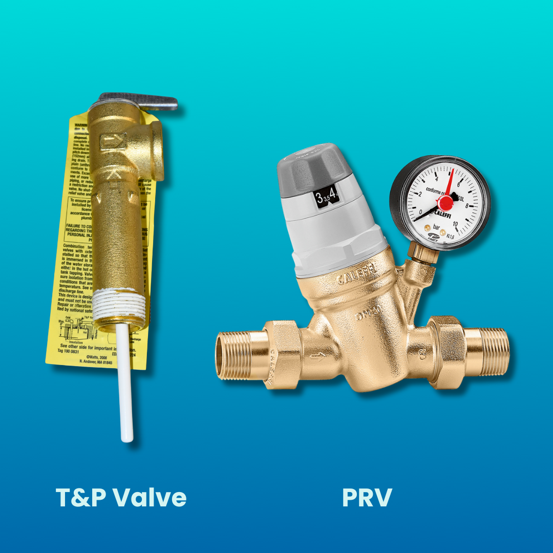 Physical difference between T&P Valve and PRV