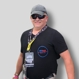 Belleville, Illinois water heater service technician, Todd C., at NASCAR event