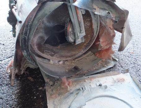 exploded water heater