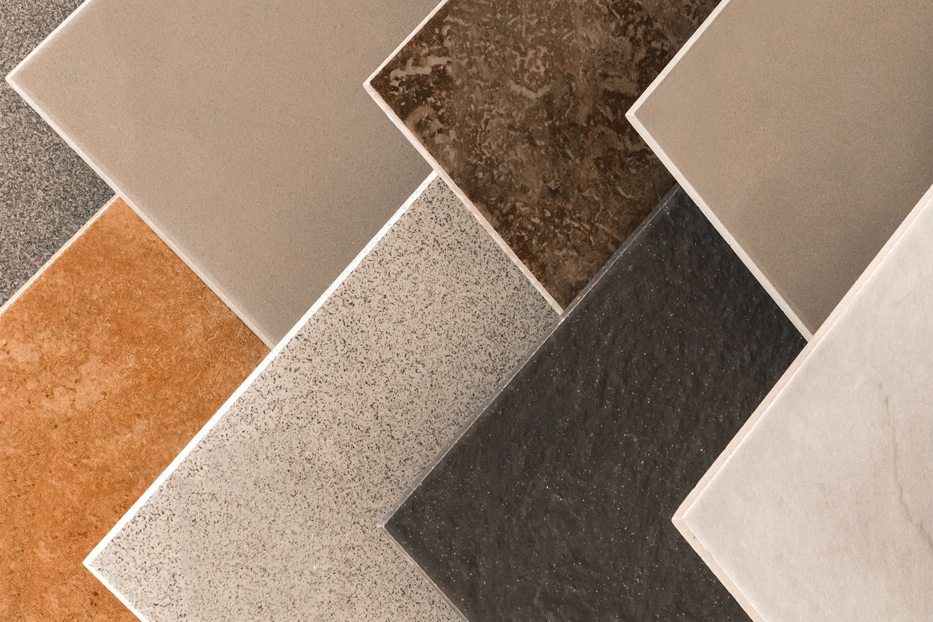 Porcelain tiles.