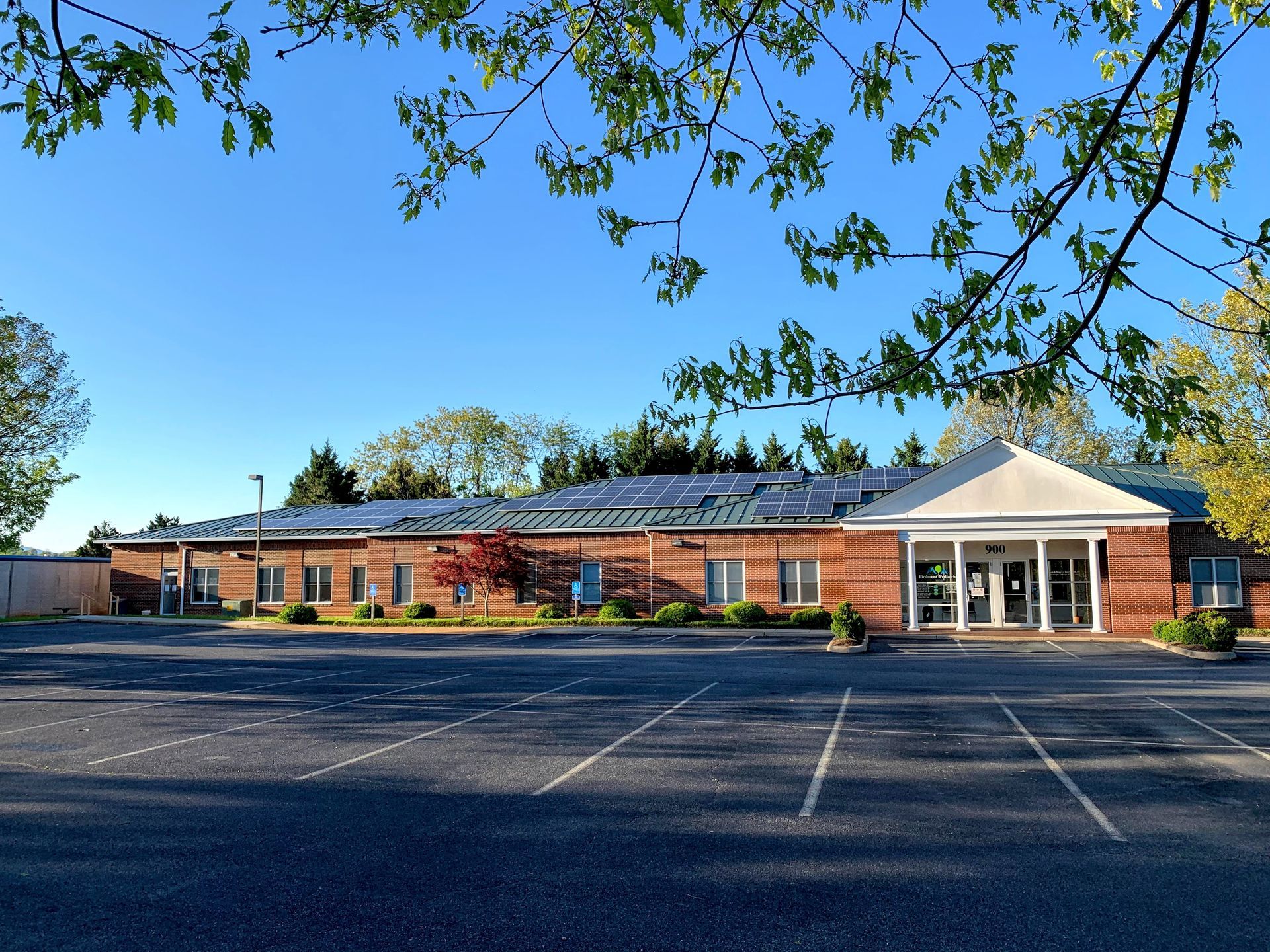 Office exterior of Piedmont Pediatrics in Charlottesville, VA