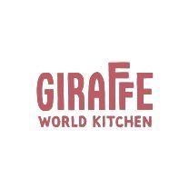 a giraffe world kitchen logo on a white background .