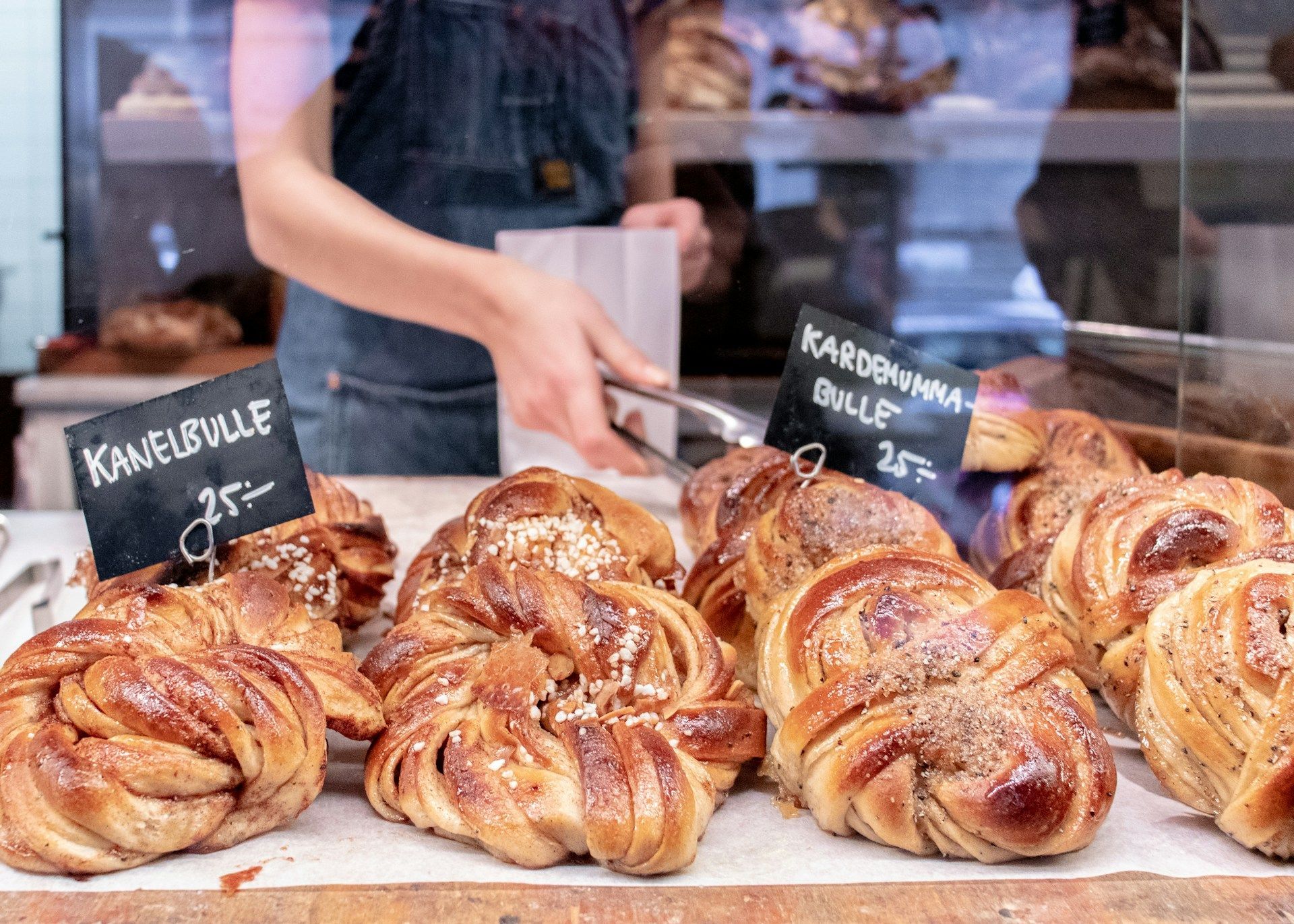 Stockholm fika with a Swedish cinnamon bun