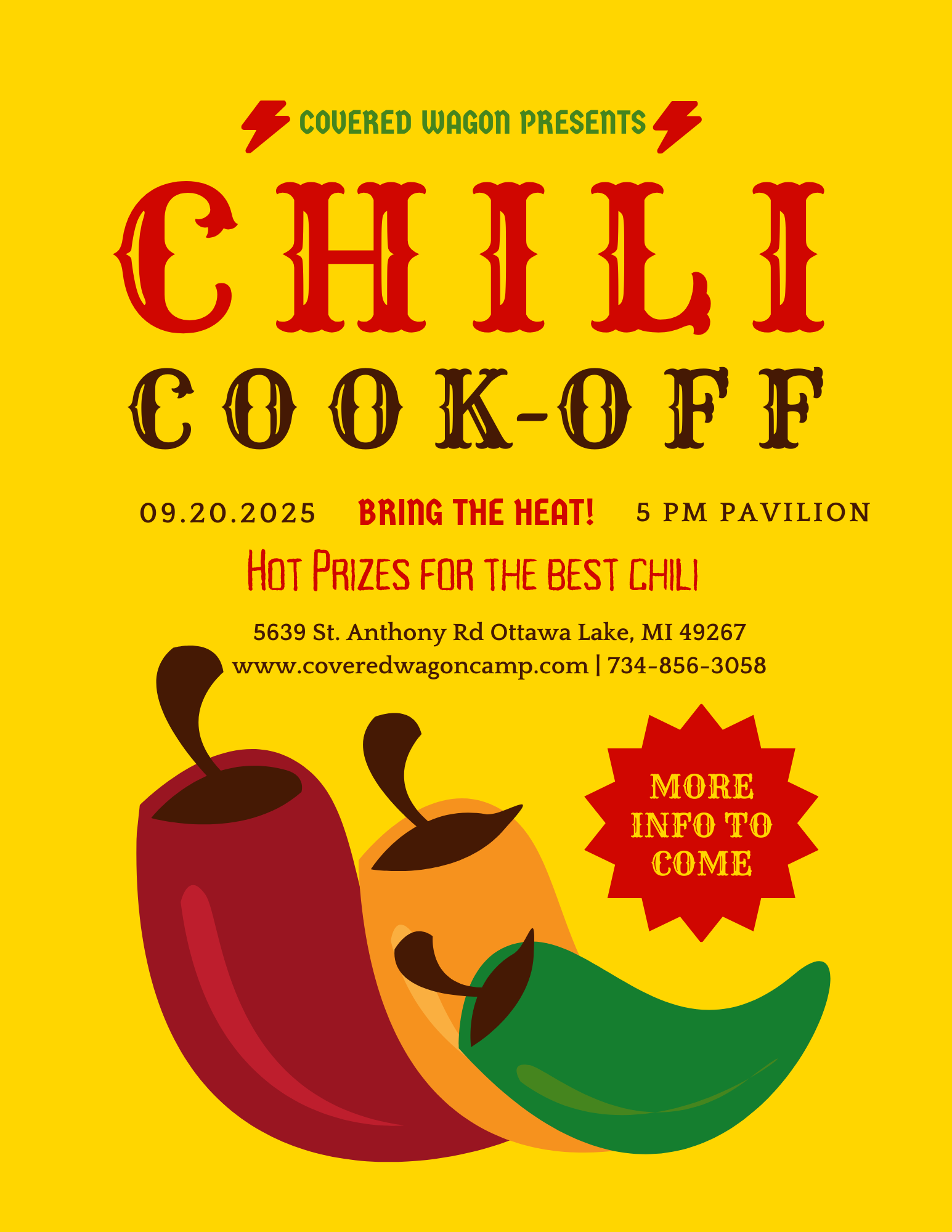A Flyer for a Chili Cook Off 9/20/2025