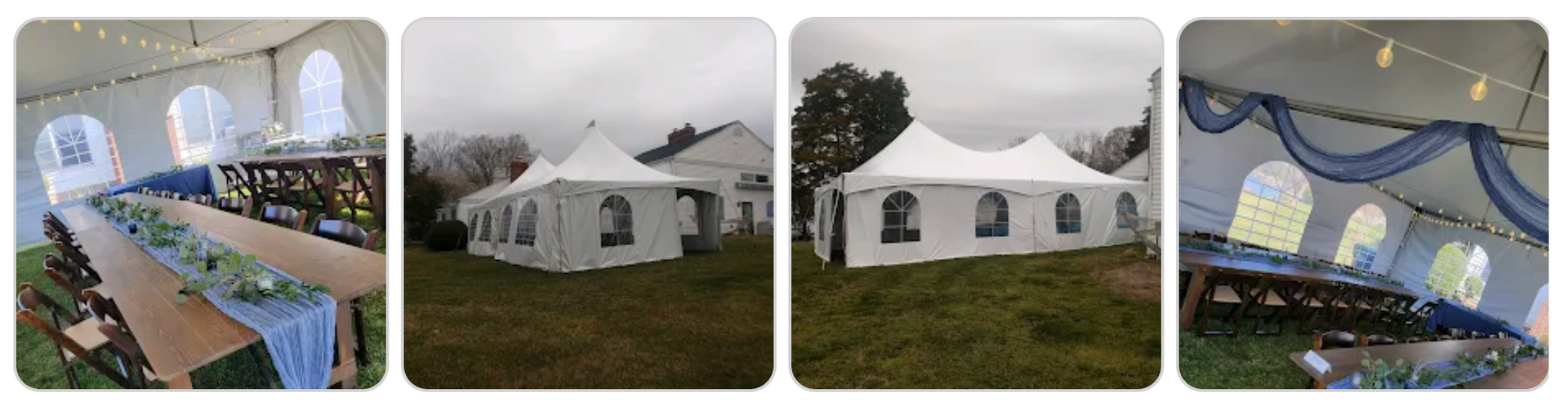 outdoor wedding tent Southern MD