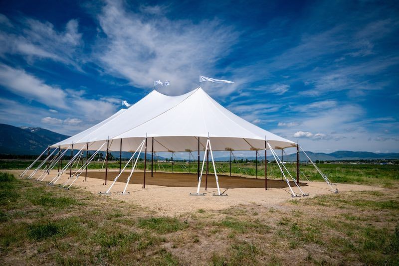 tidewater sail cloth tent setup