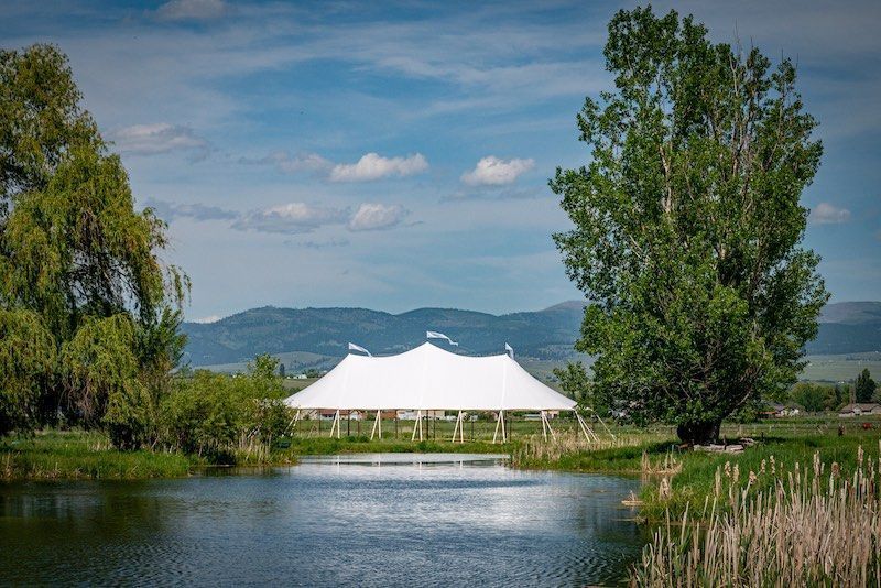 tidewater sail cloth tent setup on the chesapeake bay