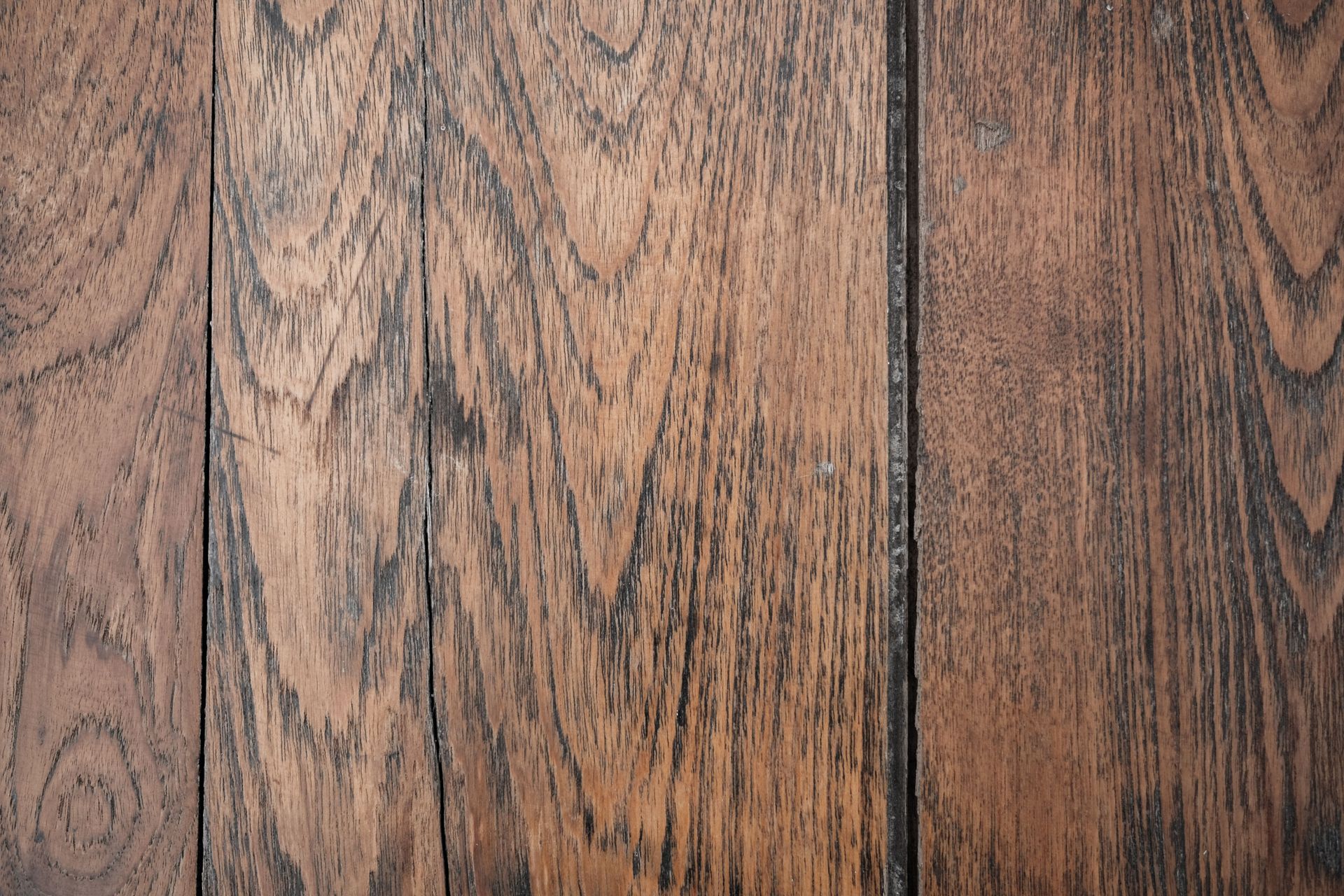 Wide plank white oak floor with natural matte finish in a sunlit Lookout Mountain living room