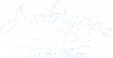 Faint white “Ambiance” logo on a light background with a musical note and decorative text.