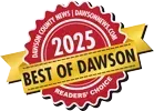 Best of Dawson 2025 award badge for Edge Roofing