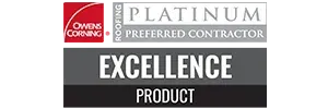 Edge Roofing earned the Owens Corning Product Excellence Award from 2020 to 2025.