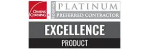 Edge Roofing earned the Owens Corning Product Excellence Award from 2020 to 2025.
