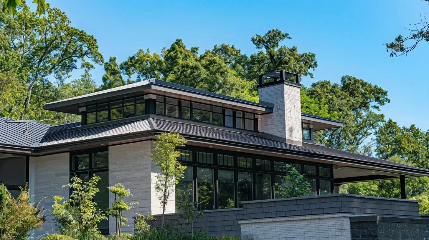 Modern home with exterior drainage design showing the importance of moving rainwater away from the foundation