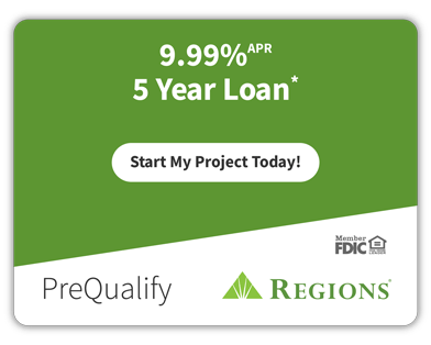 PreQualify Regions loan advertisement: 9.99% APR, 5-year loan, 