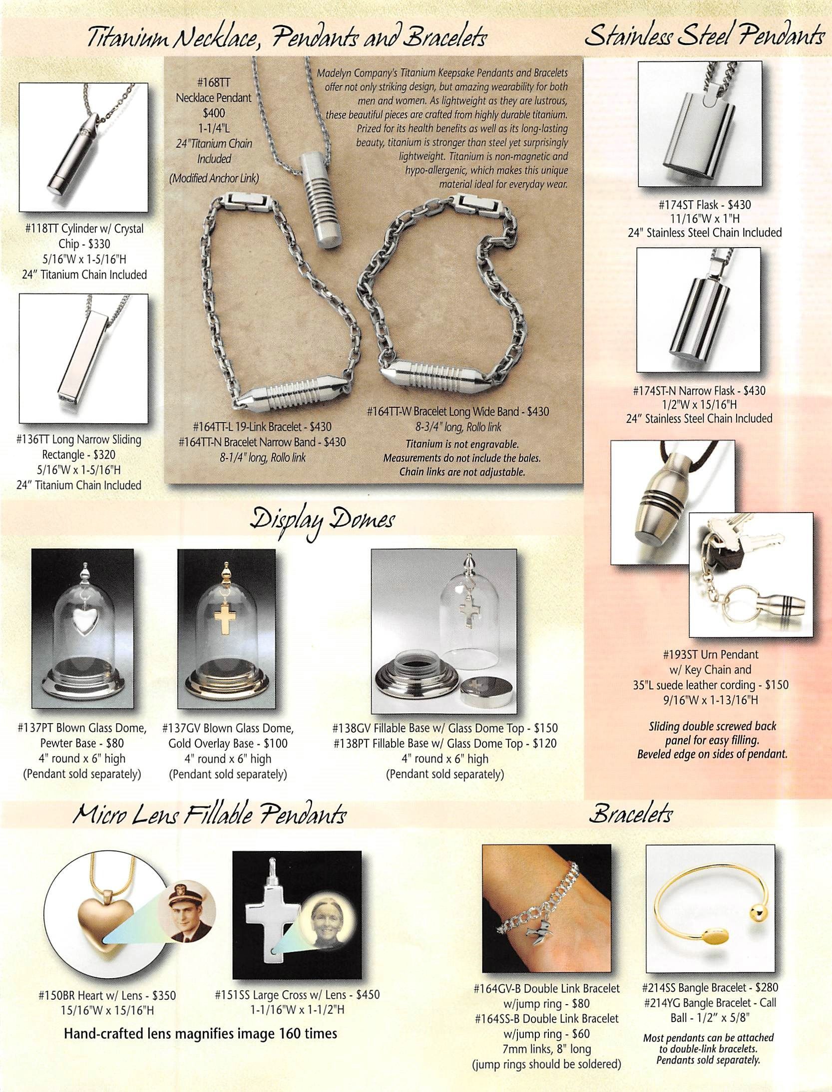Collage of jewelry and accessories on a beige background, showing necklaces, pendants, and decorative clips.