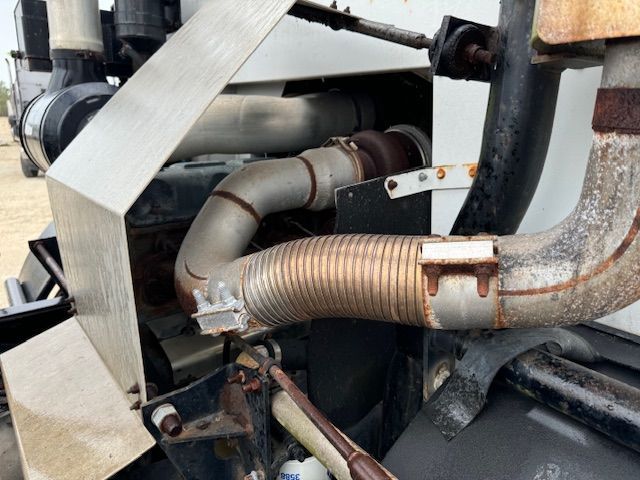 A close up of the exhaust pipe of a truck
