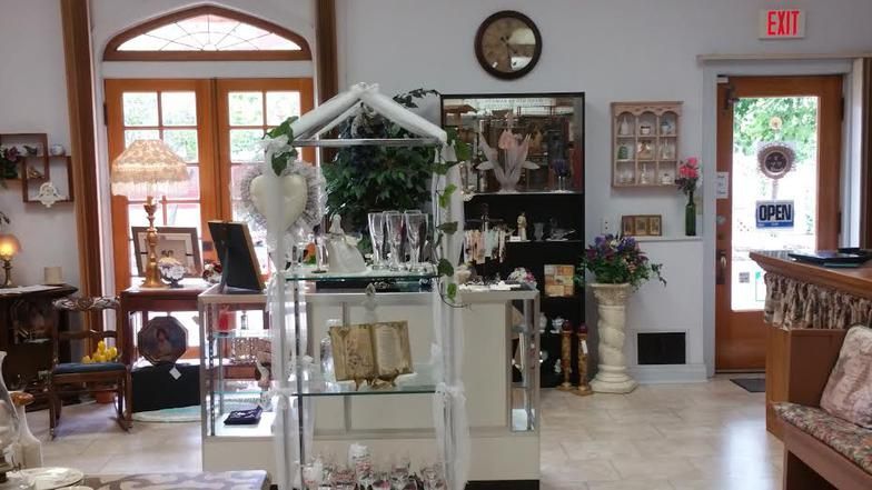 A store with a sign that says exit on it