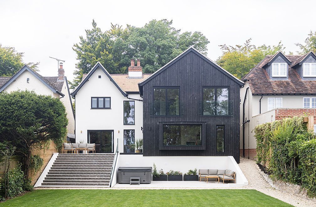 Esdon Architecture. Two storey rear extension and full remodel. Charred timber. Salisbury. Wiltshire.