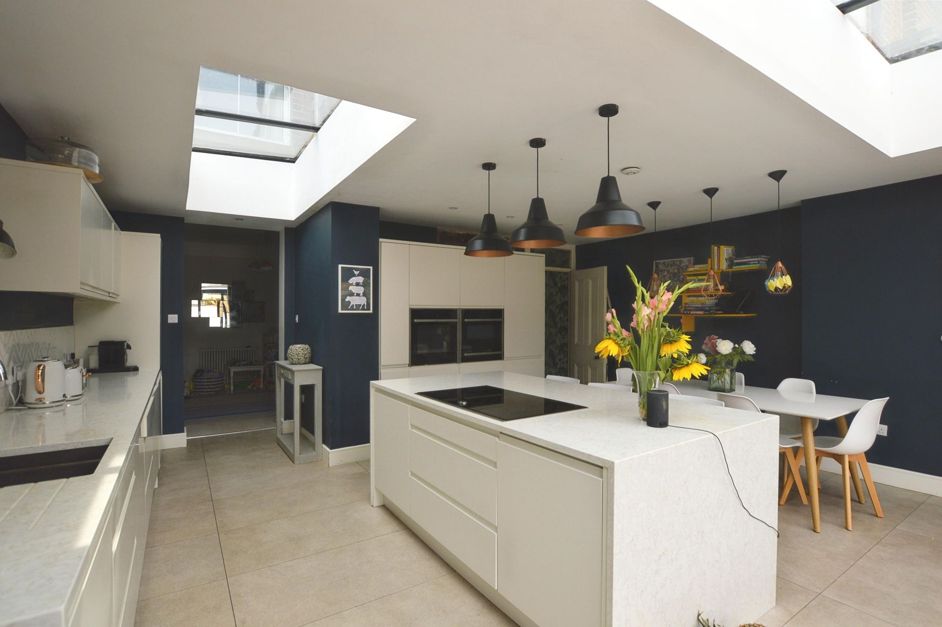 Esdon Architecture. Wiltshire and Hampshire Architect. Edwardian period property extension, Conservation Area, Salisbury, Wiltshire. Planning application, planning permission. Modern kitchen extension with Crittal Style glazing/doors. 