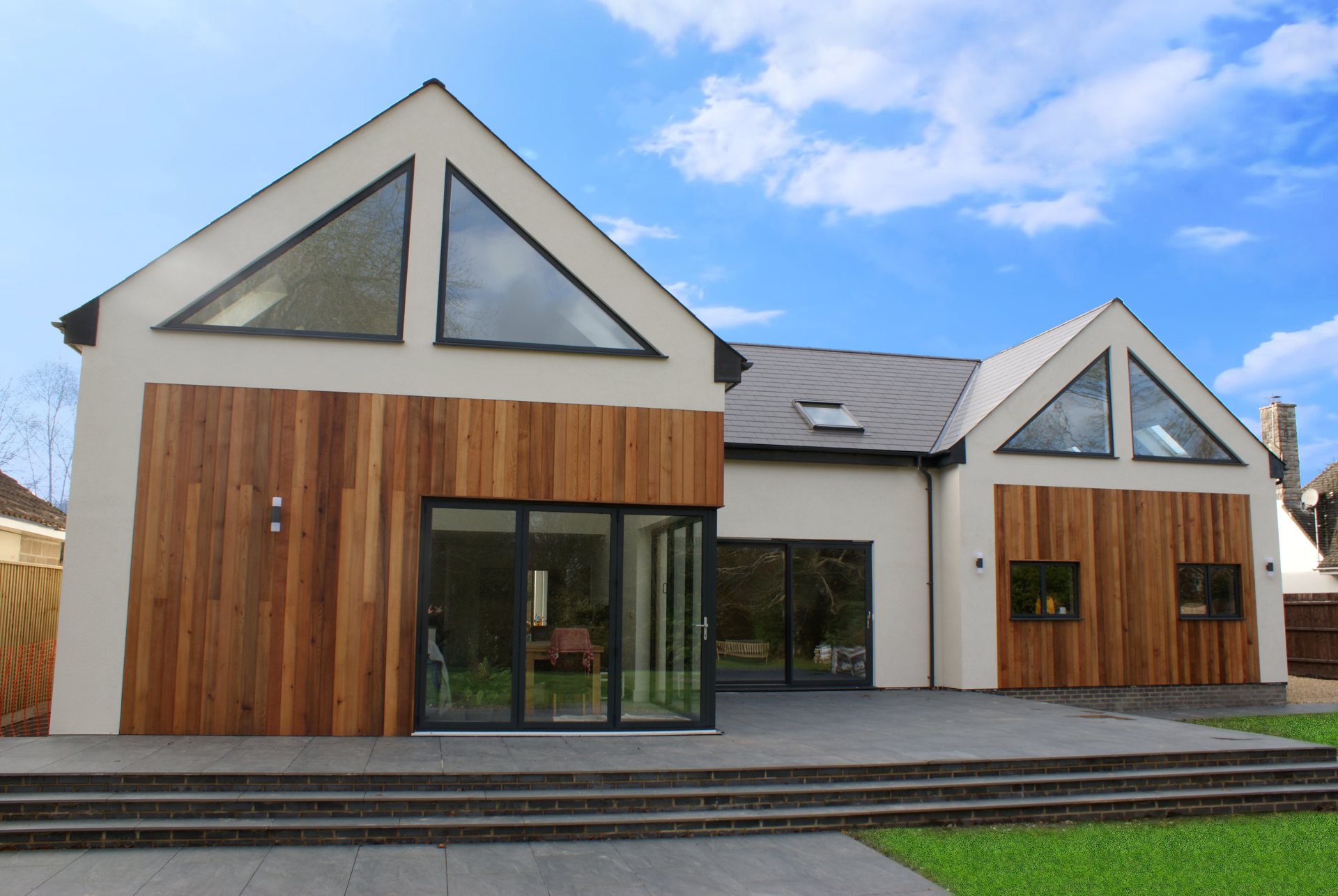 Esdon Architecture. New build chalet bungalow. Ringwood, Hampshire.