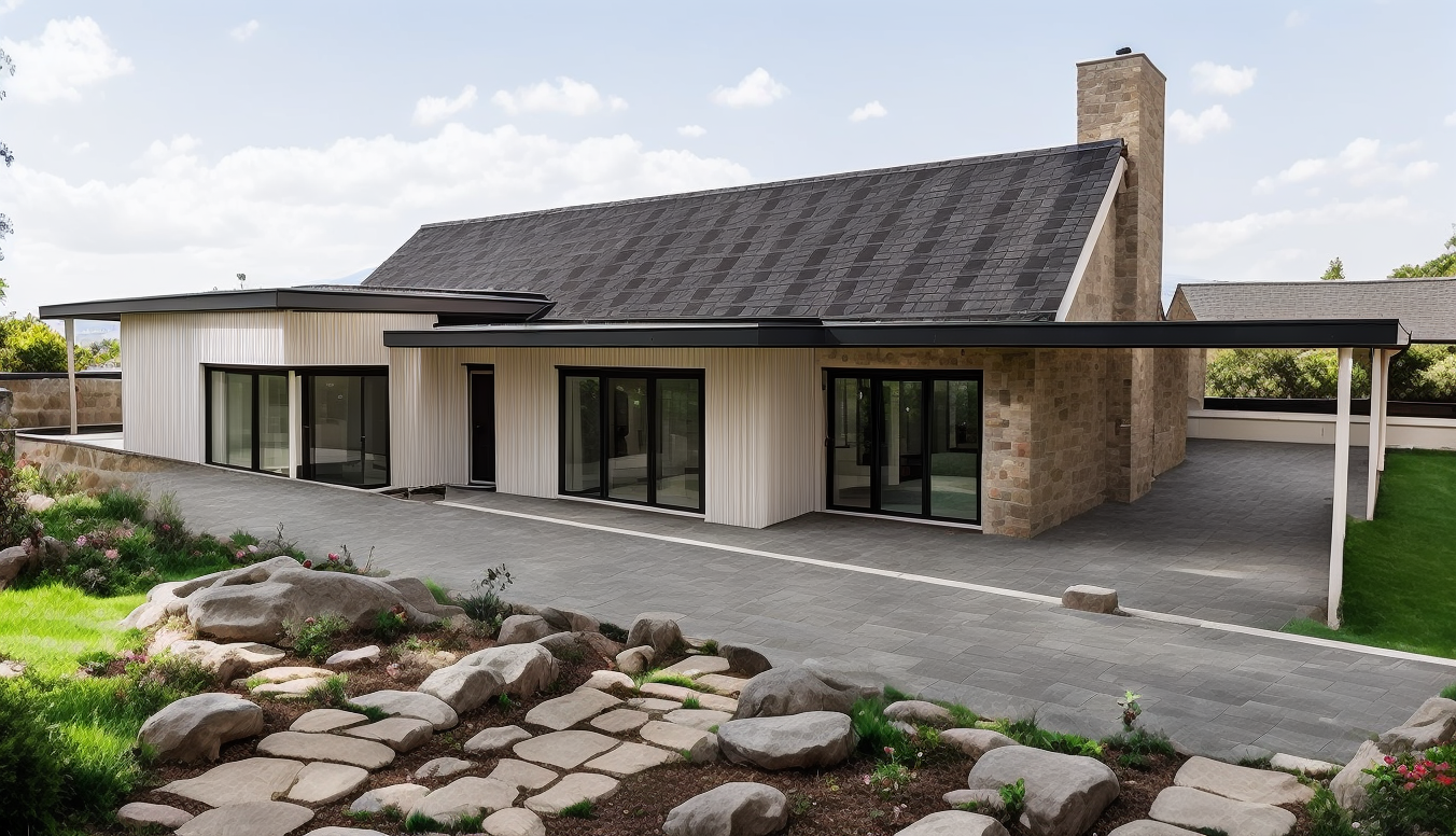 Esdon Architecture. Bungalow remodel and front extension CGI image. Esdon Architecture. Wiltshire and Hampshire Architect. Bungalow remodel and front extension. Planning permission. Salisbury.