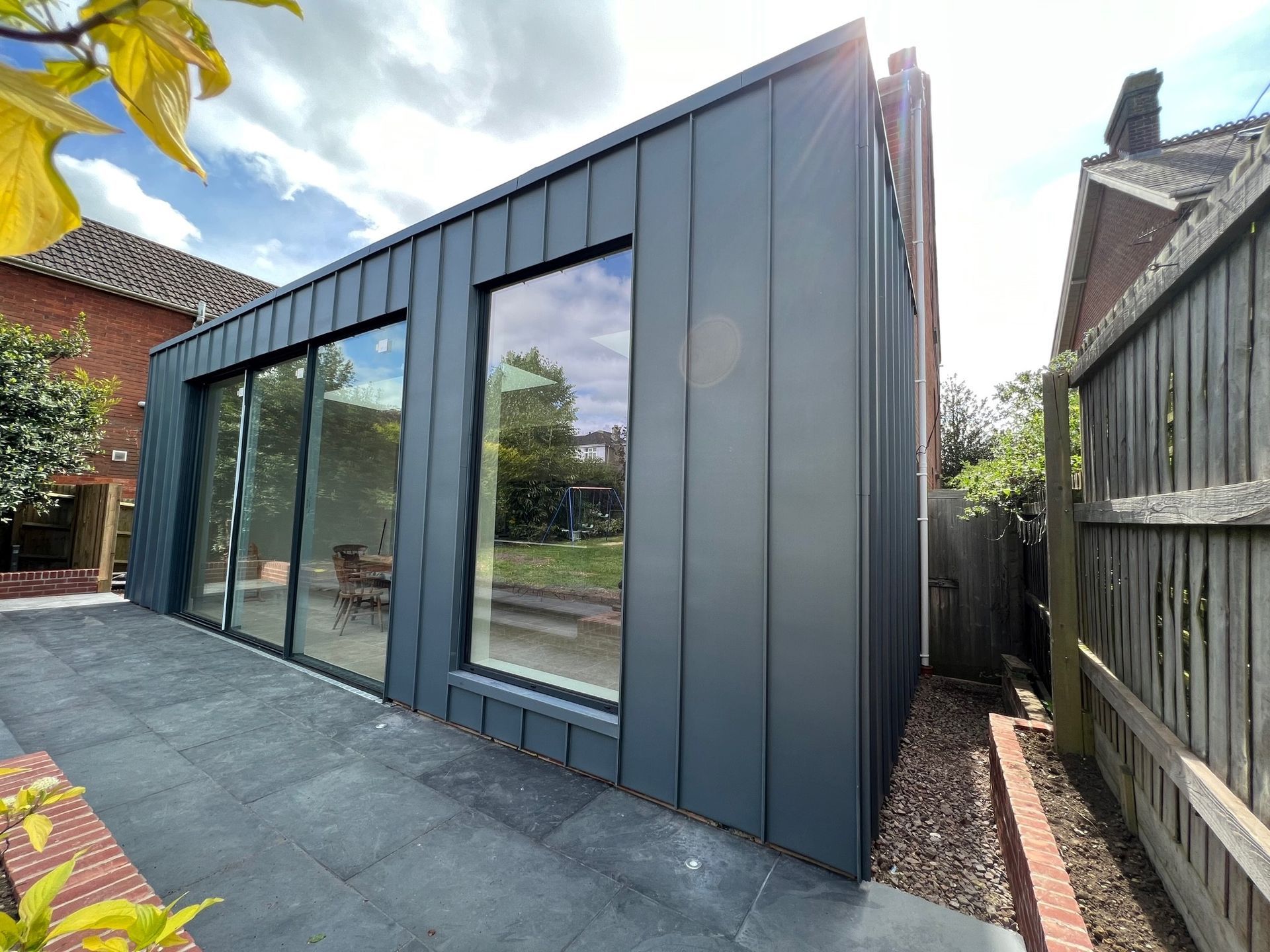 Esdon Architecture. Zinc clad rear extension. Salisbury. Wiltshire