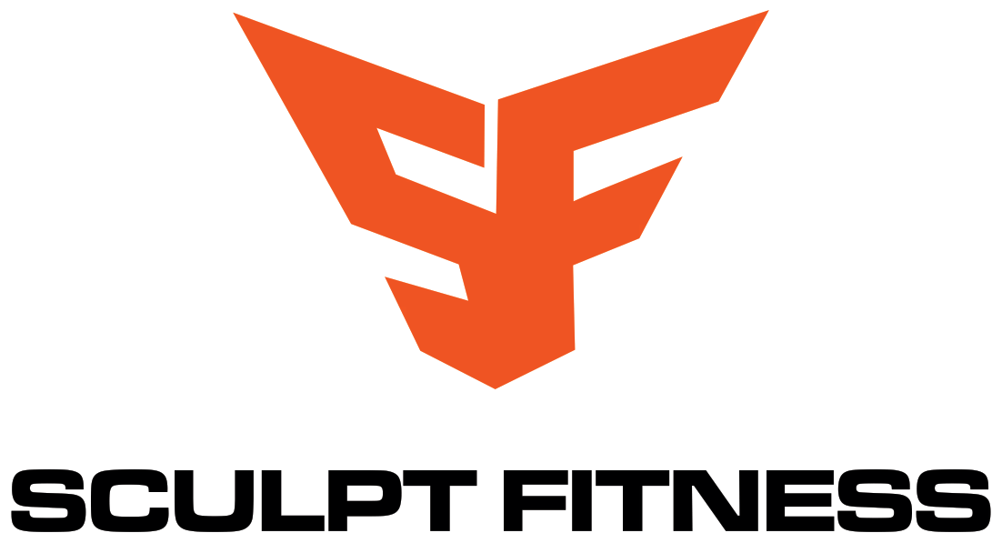 Orange "SF" logo above "SCULPT FITNESS" text.