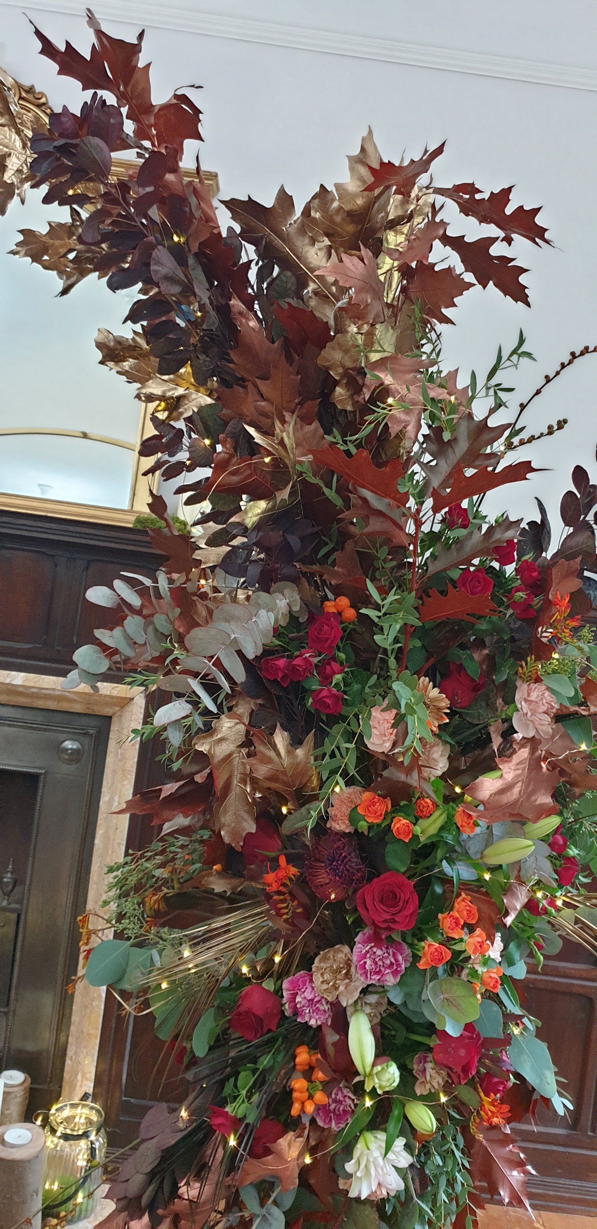 Halloween archway flowers