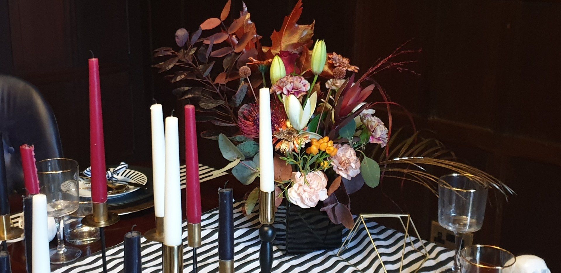 Wedding flower centrepieces