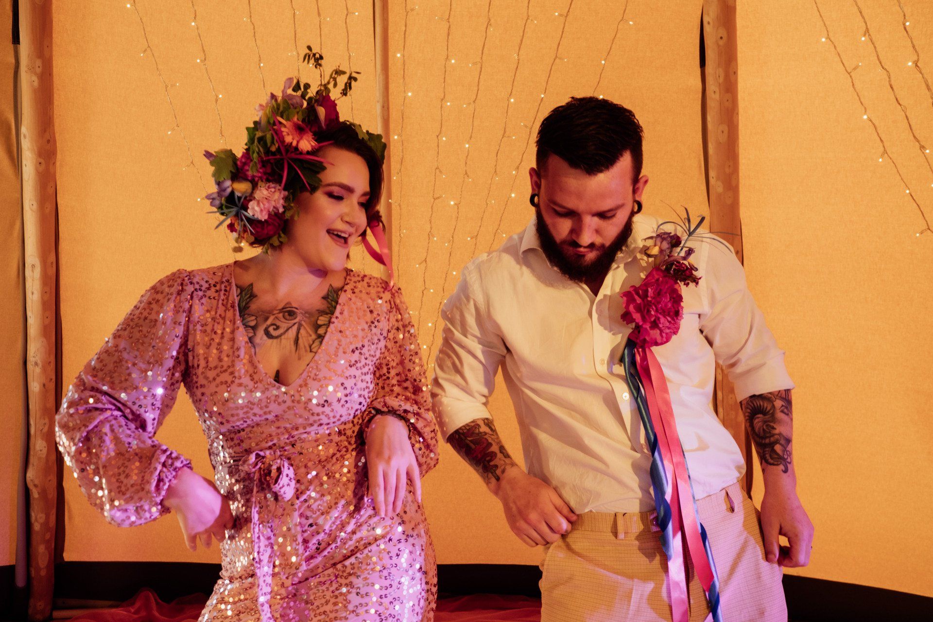 colourful Tipi / teepee wedding inspiration