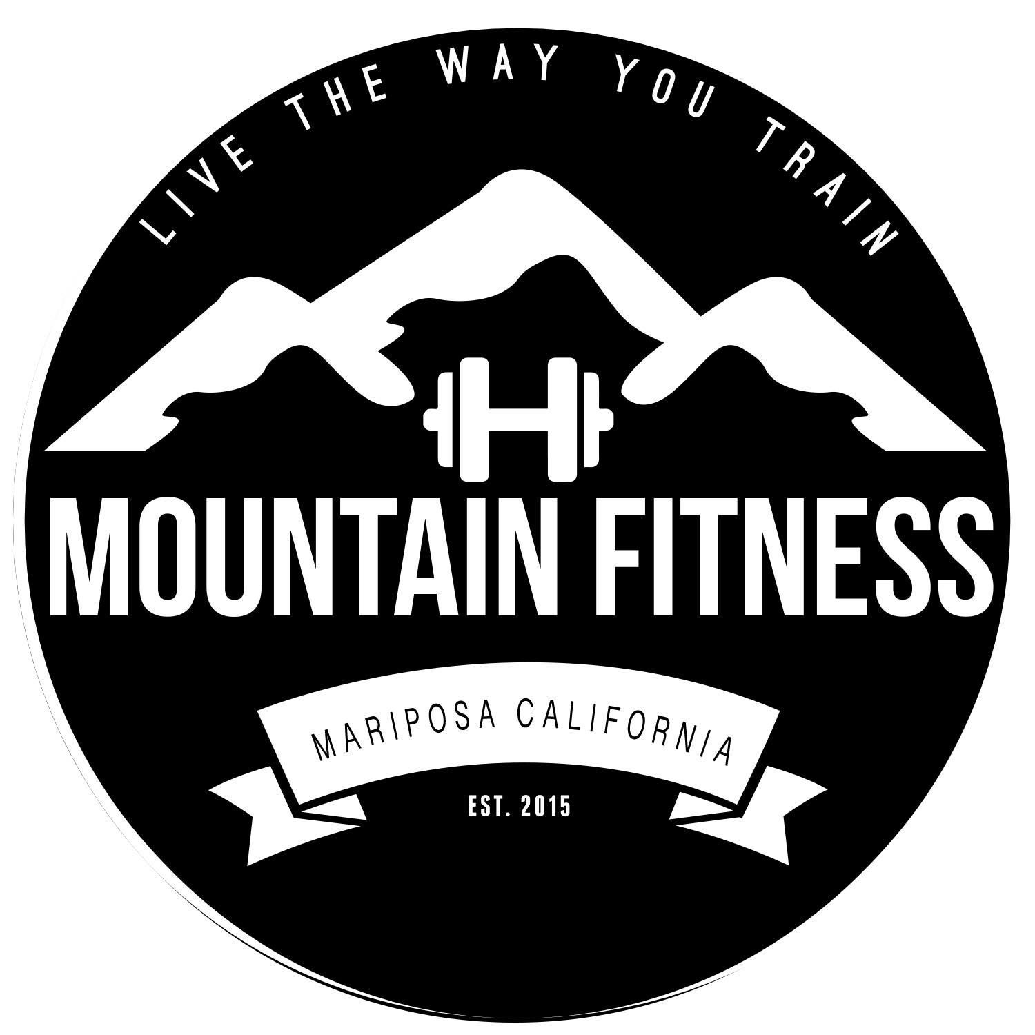 A logo for yosemite events with a mountain in the background