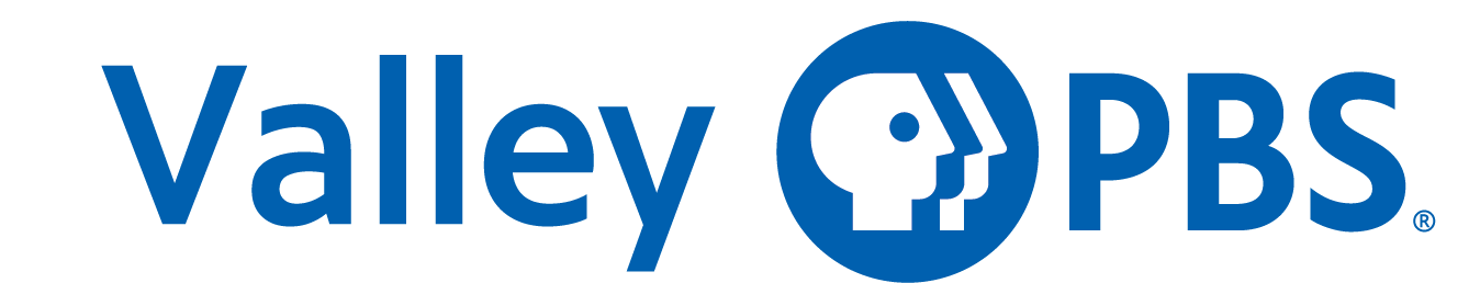 Valley PBS logo: Blue text