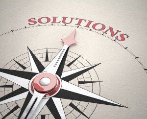 Direction of Solution, Compass concept, 3d render