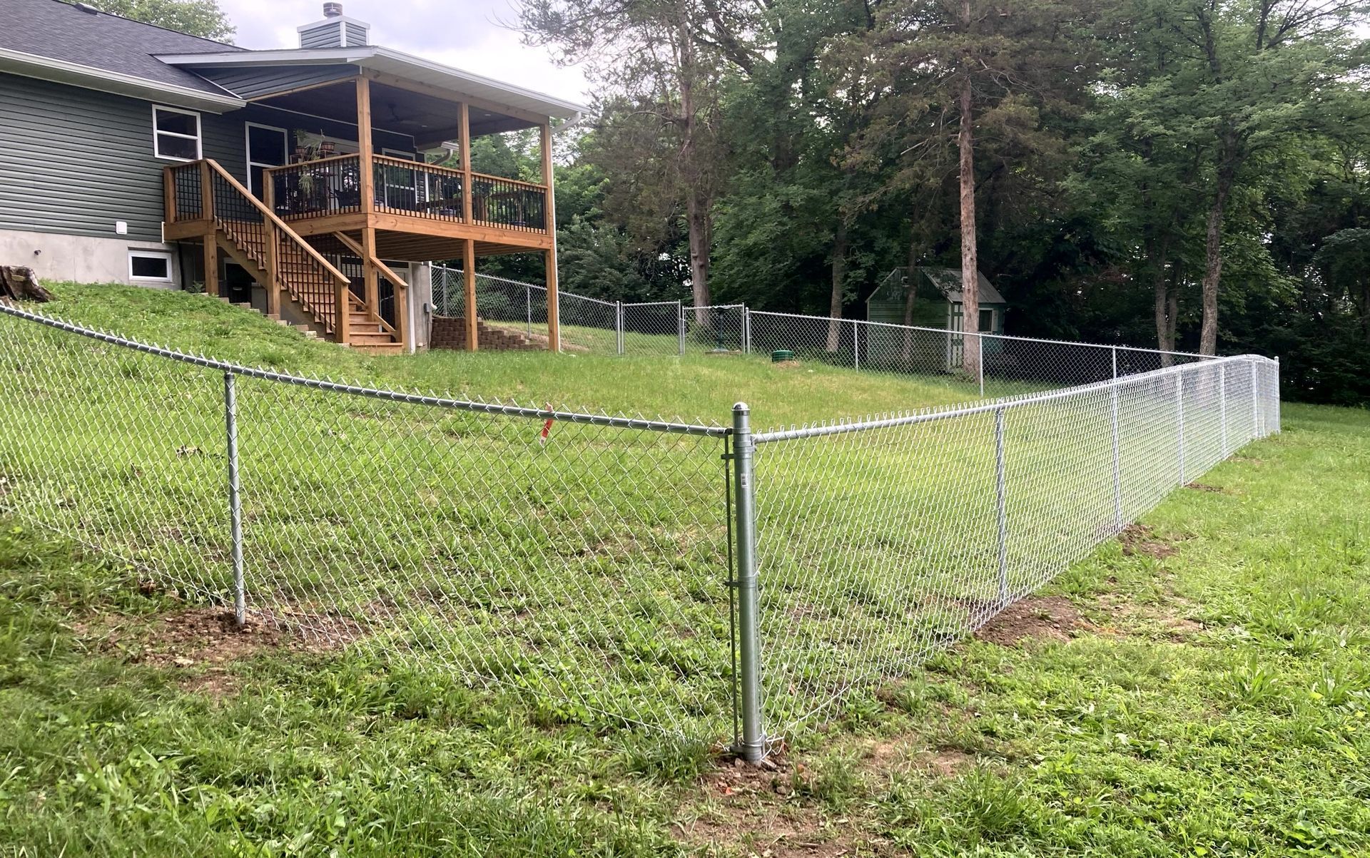 Cedar Shadow Box fence installed in Arnold, MO.