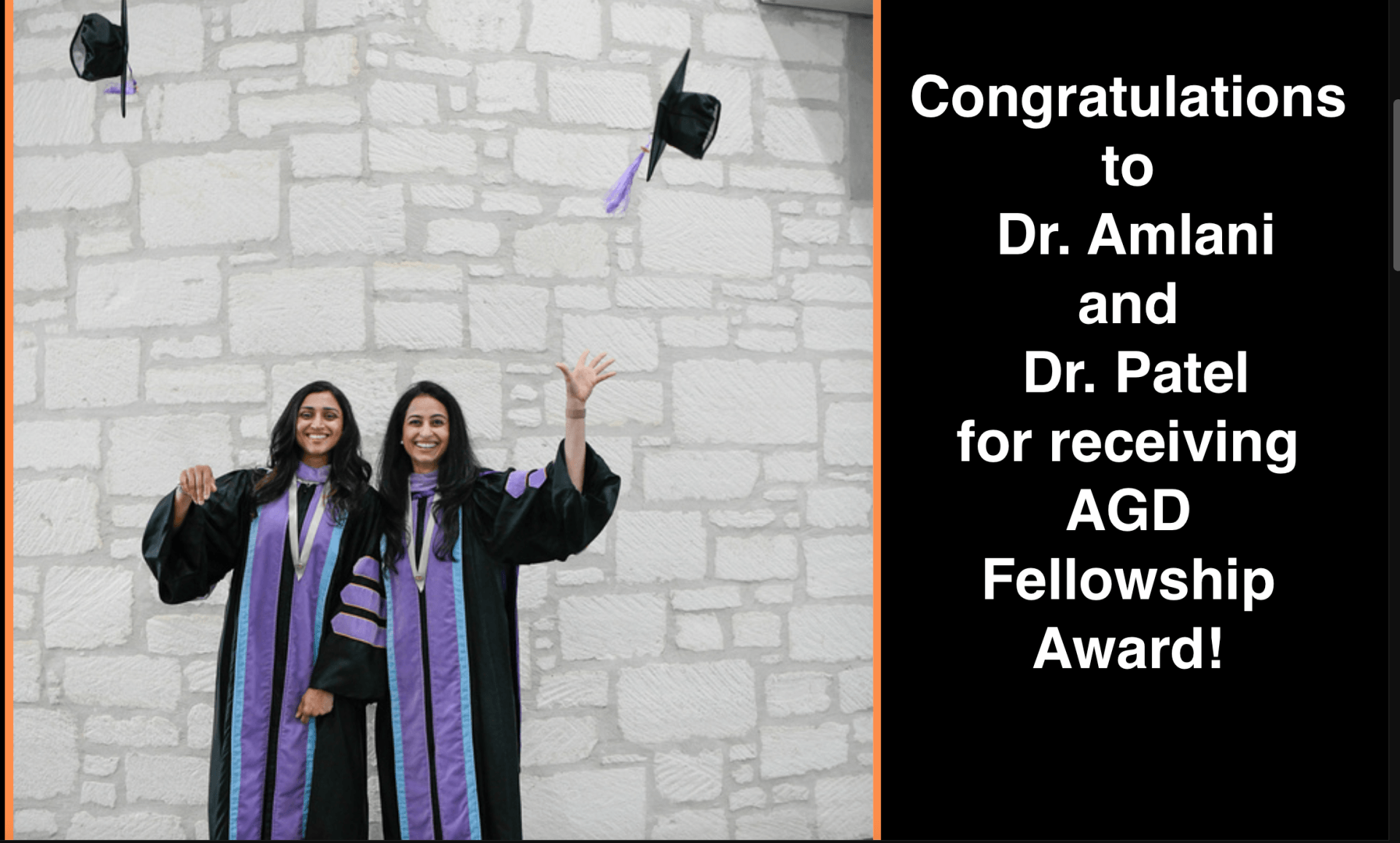 Dr Patel & Dr Amlani Fellowship award